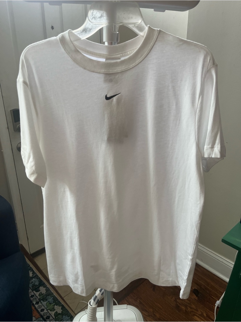 Nike White Short Sleeve Tee with Black Swoosh